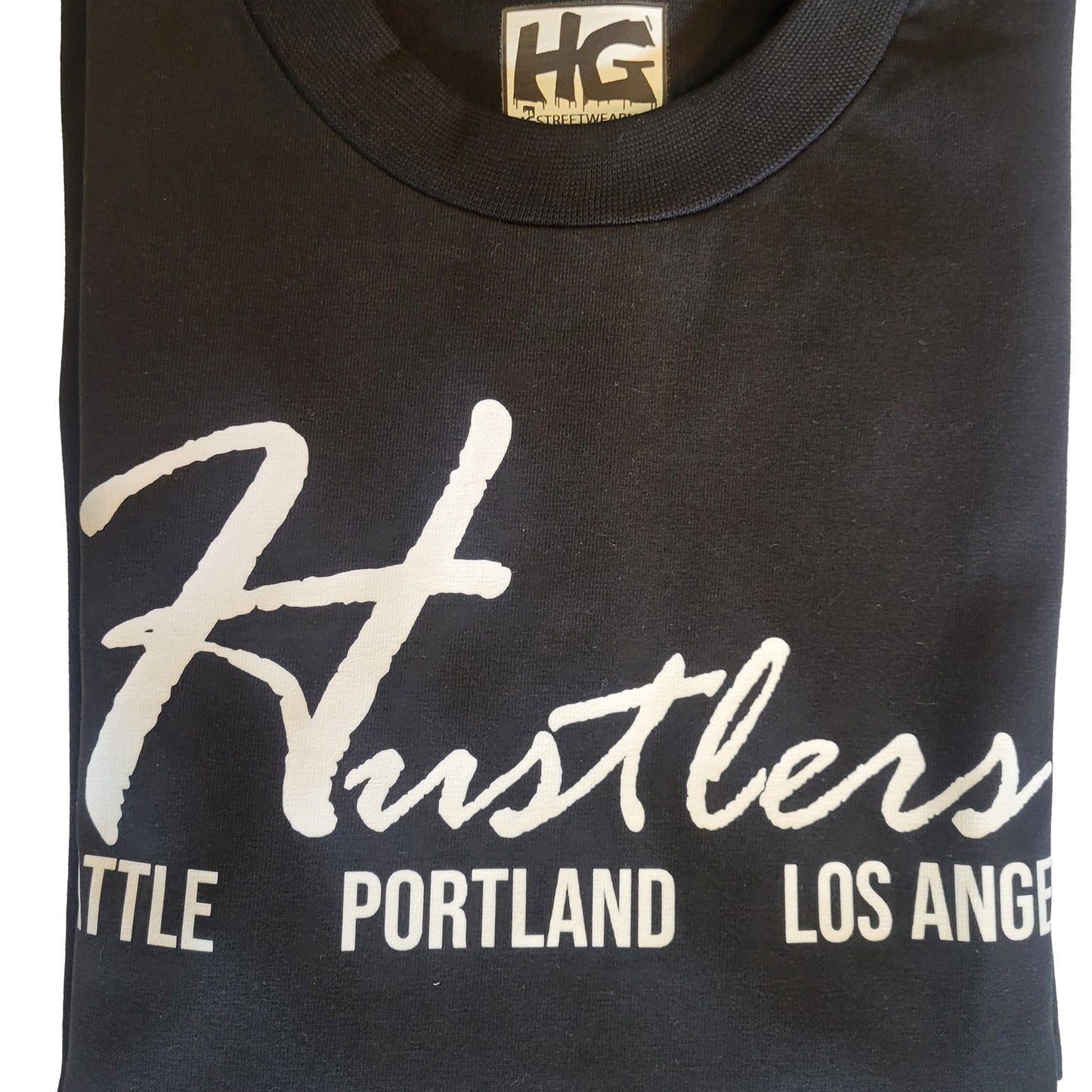 Hustlers Black-Seattle-Portland-Los Angeles T-Shirt