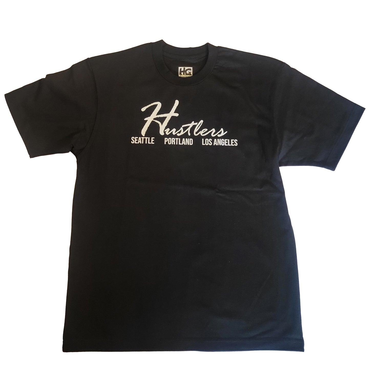 Hustlers Black-Seattle-Portland-Los Angeles T-Shirt