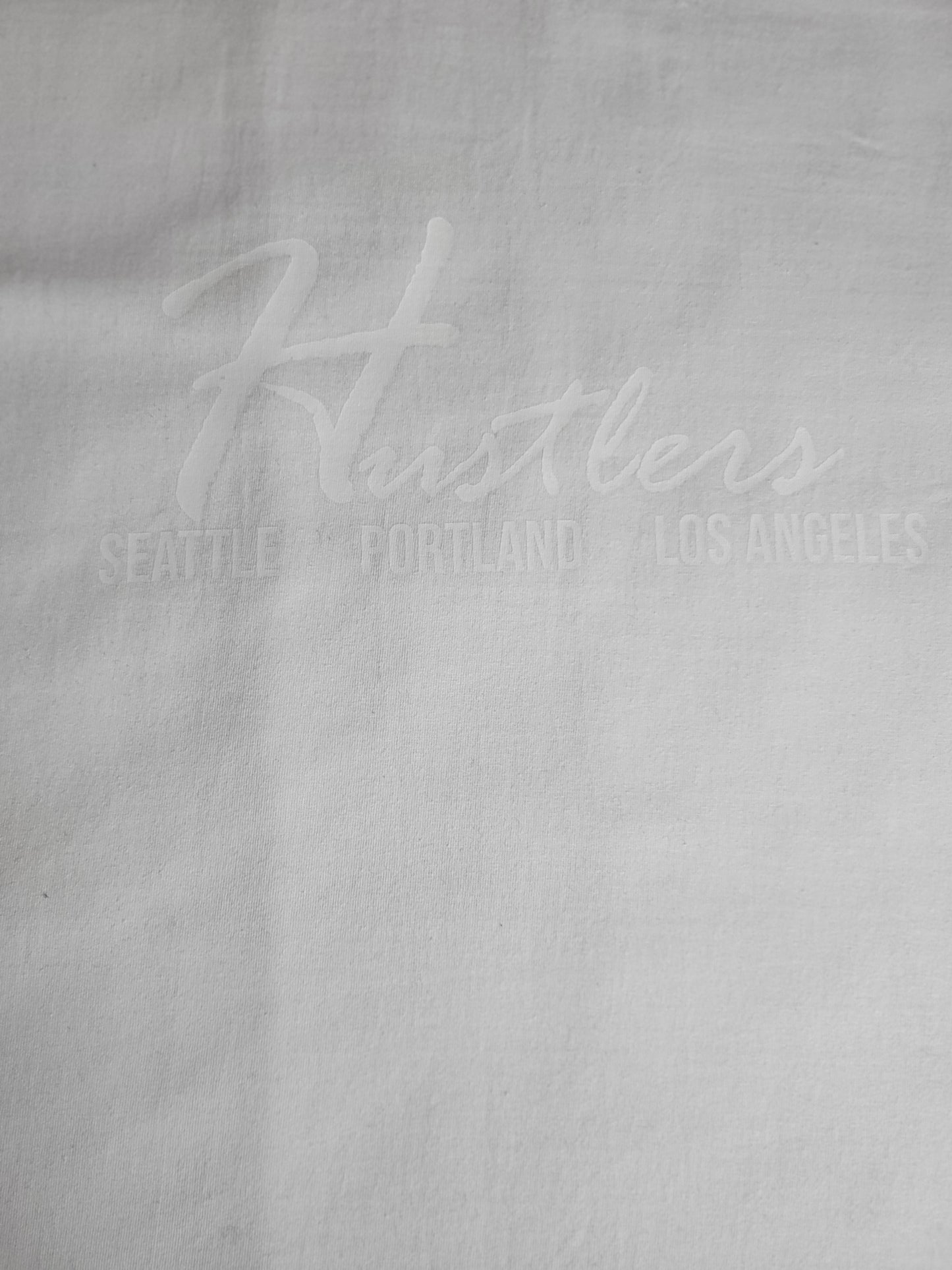 Hustlers White-Seattle-Portland-Los Angeles T-Shirt