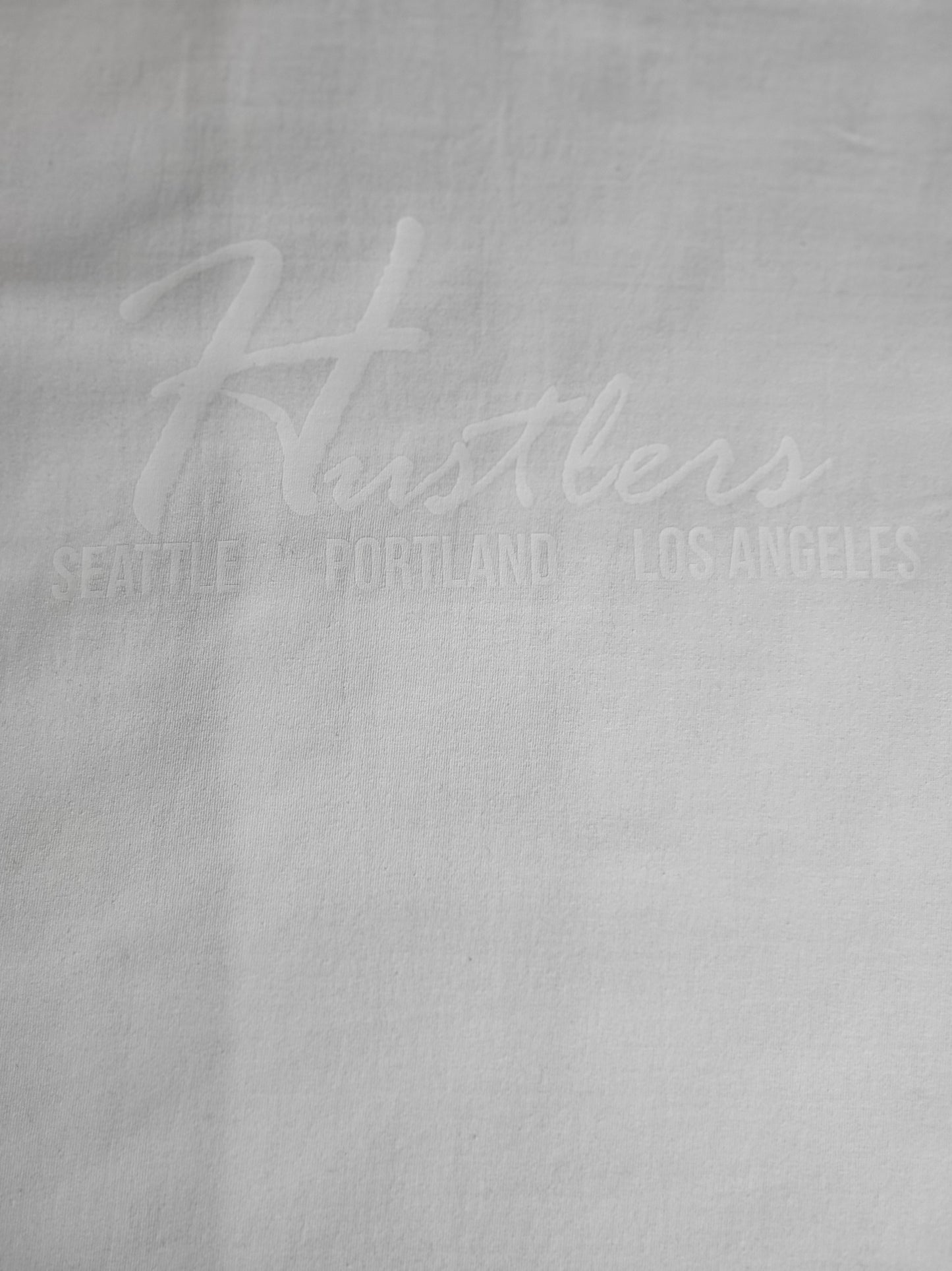 Hustlers White-Seattle-Portland-Los Angeles T-Shirt