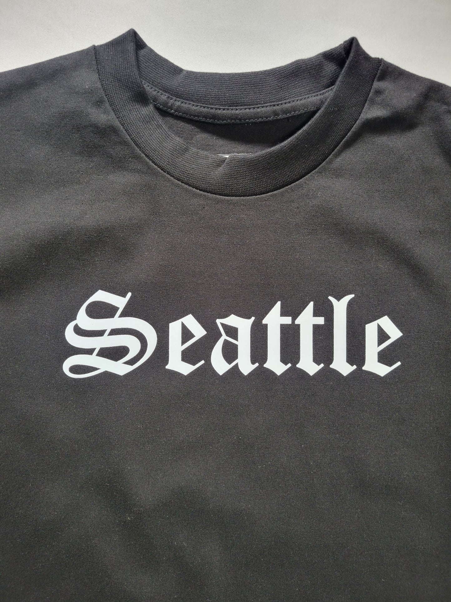 Seattle Black Old English T-Shirt