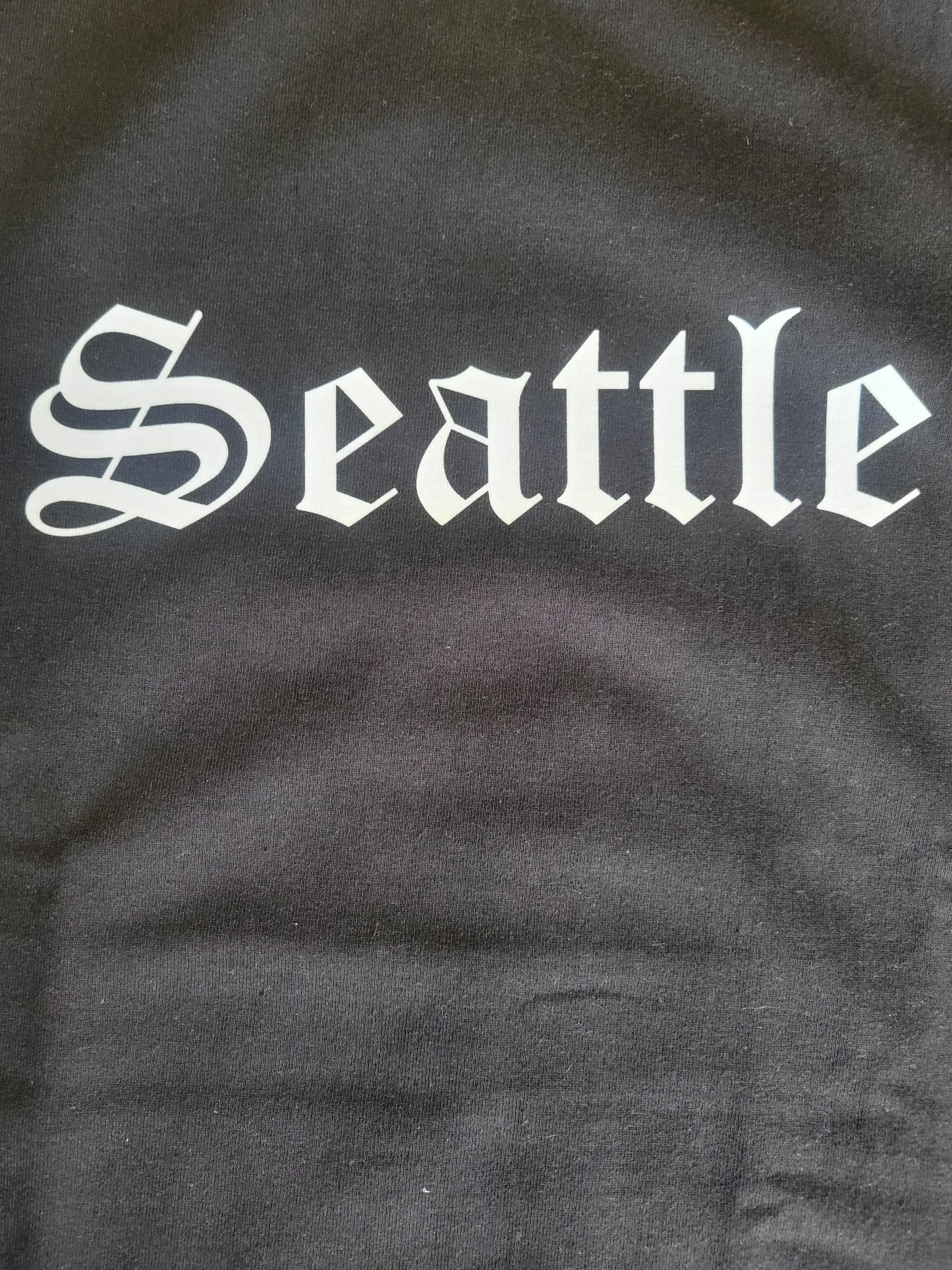 Seattle Black Old English T-Shirt