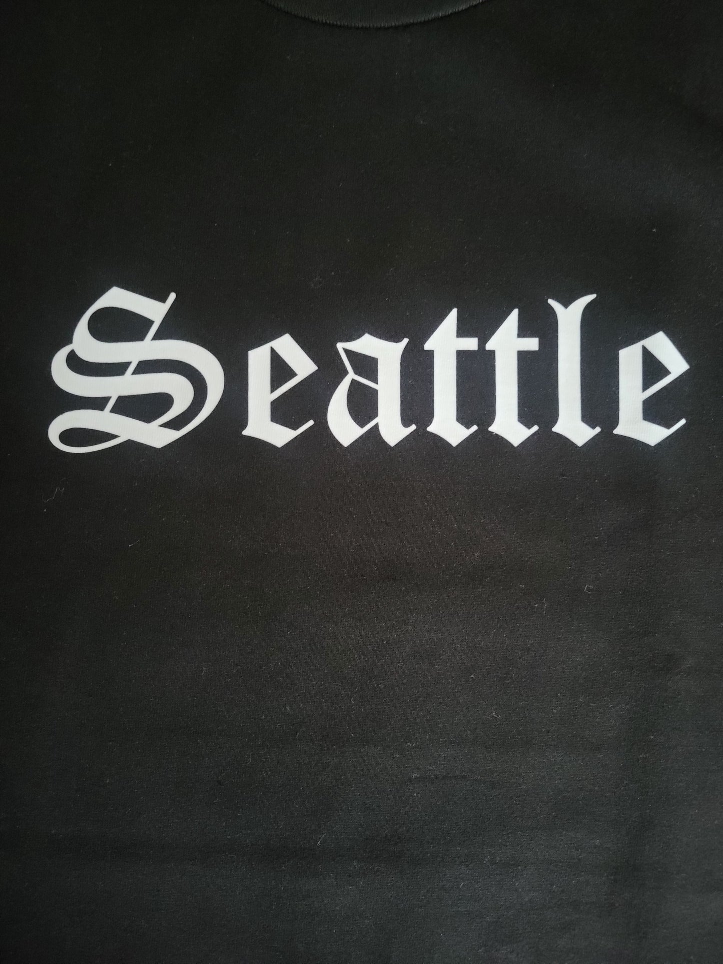 Seattle Black Old English T-Shirt