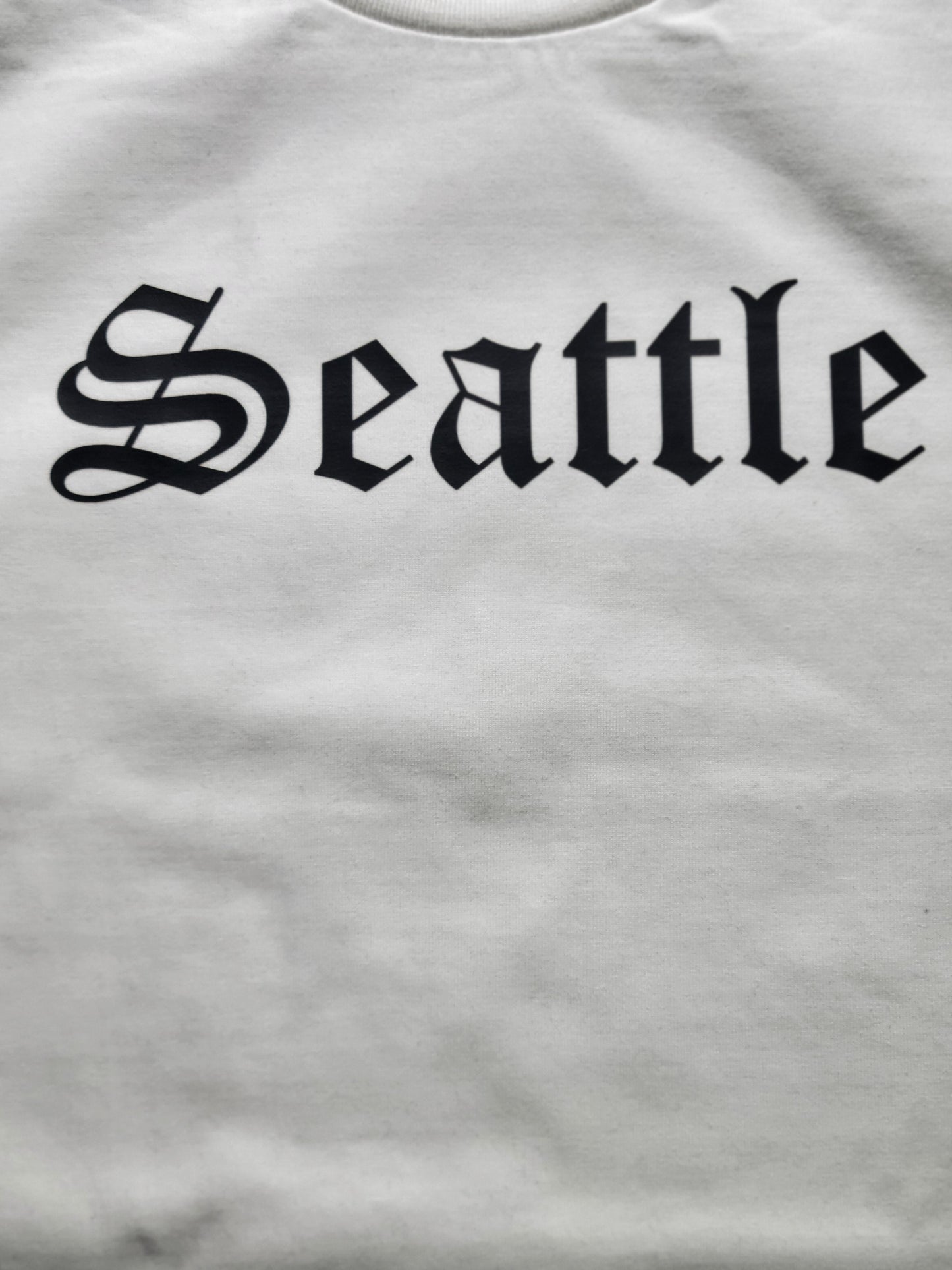 Seattle White Old English T-Shirt