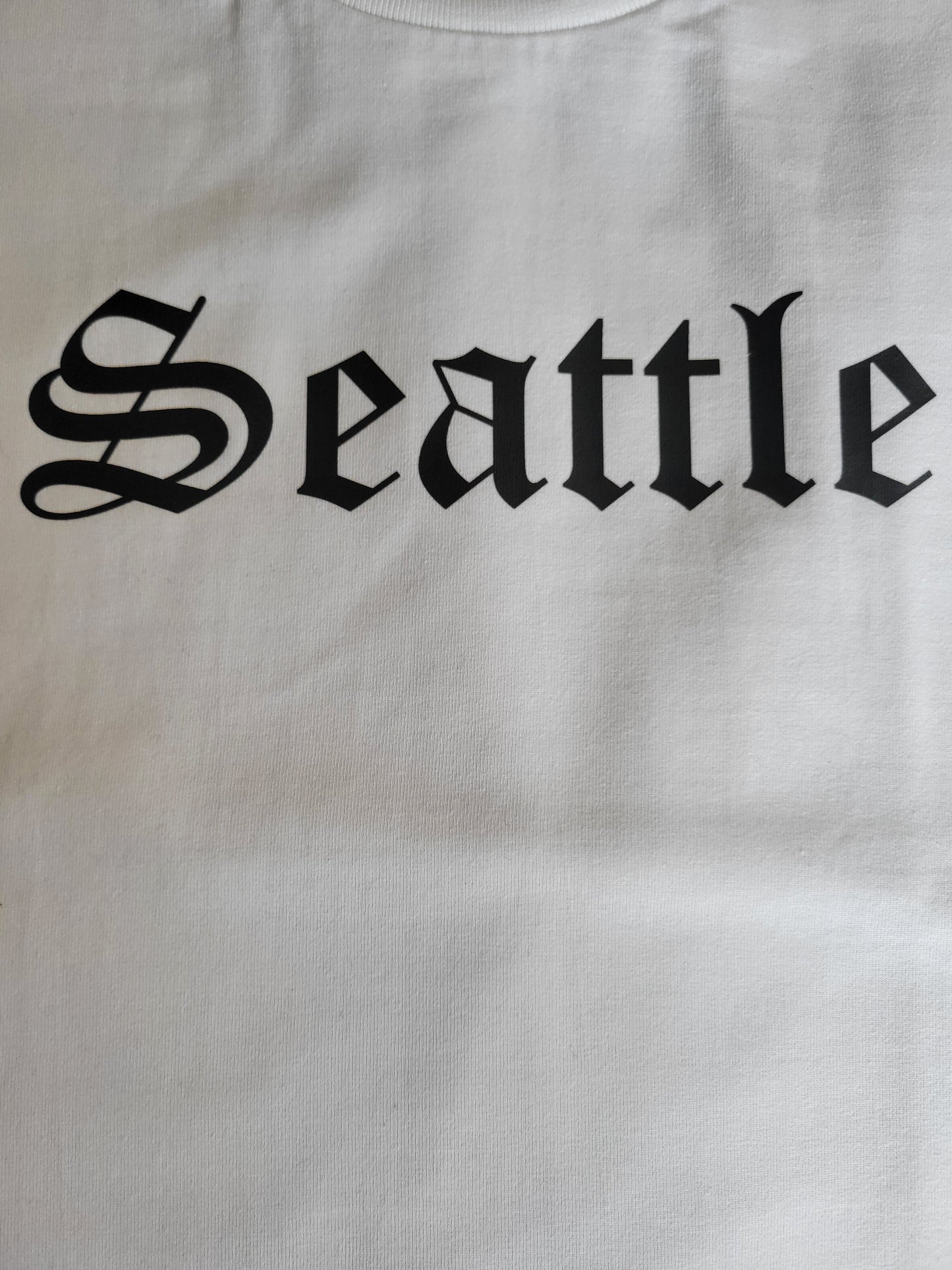 Seattle White Old English T-Shirt