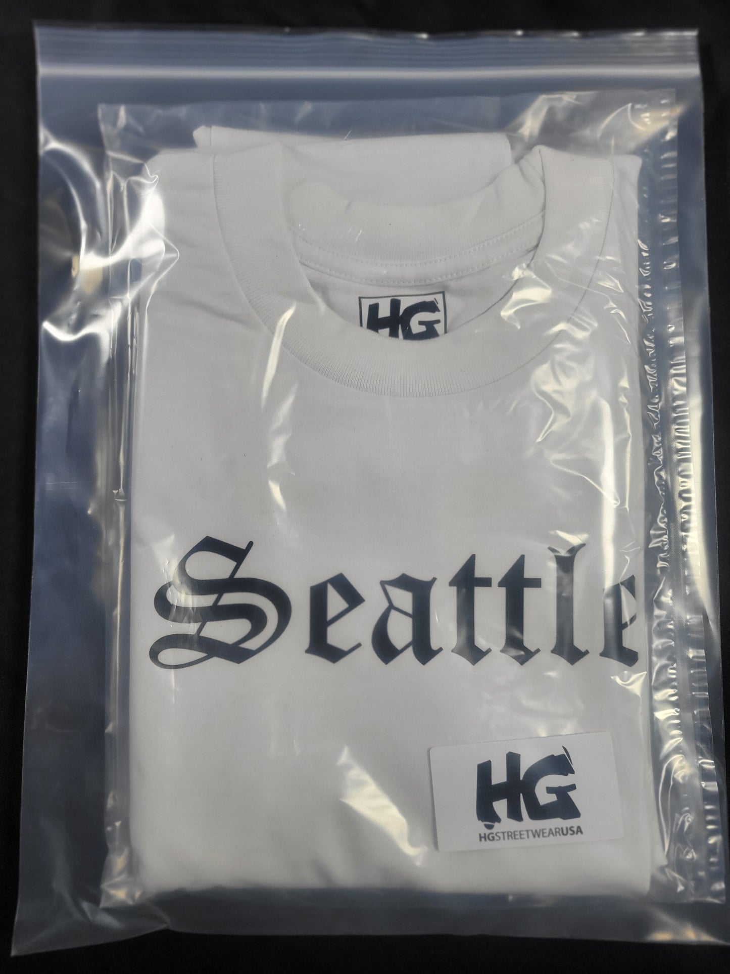 Seattle White Old English T-Shirt