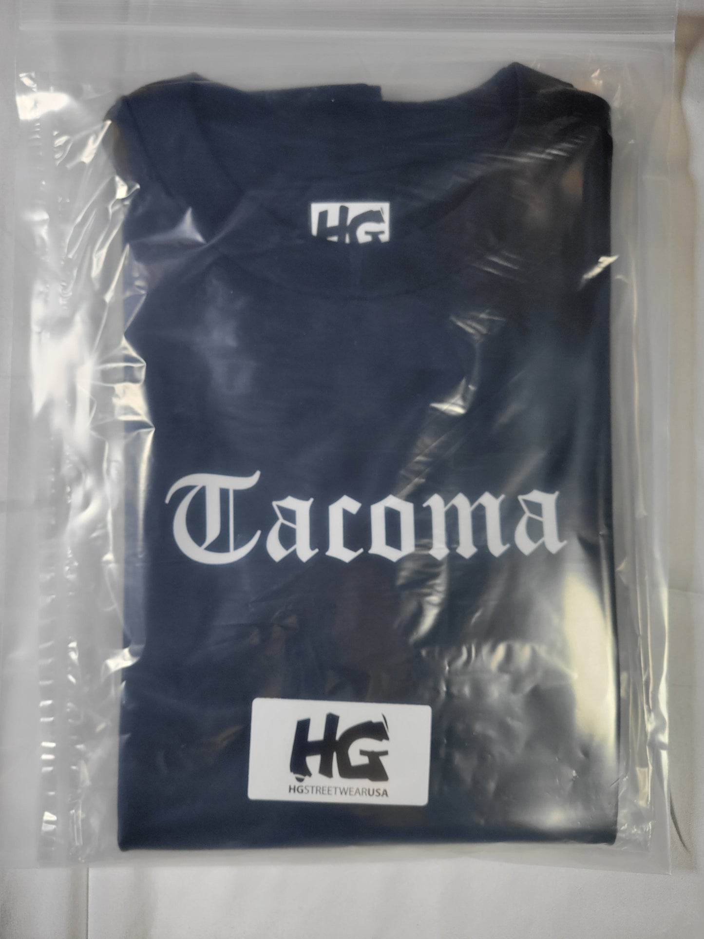 Tacoma Navy Blue Old English T-Shirt