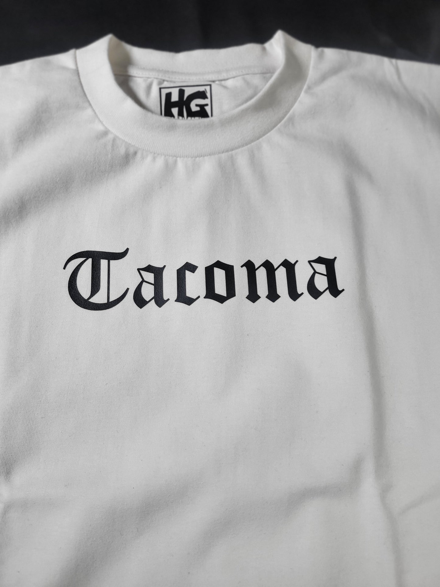 Tacoma White Old English T-Shirt