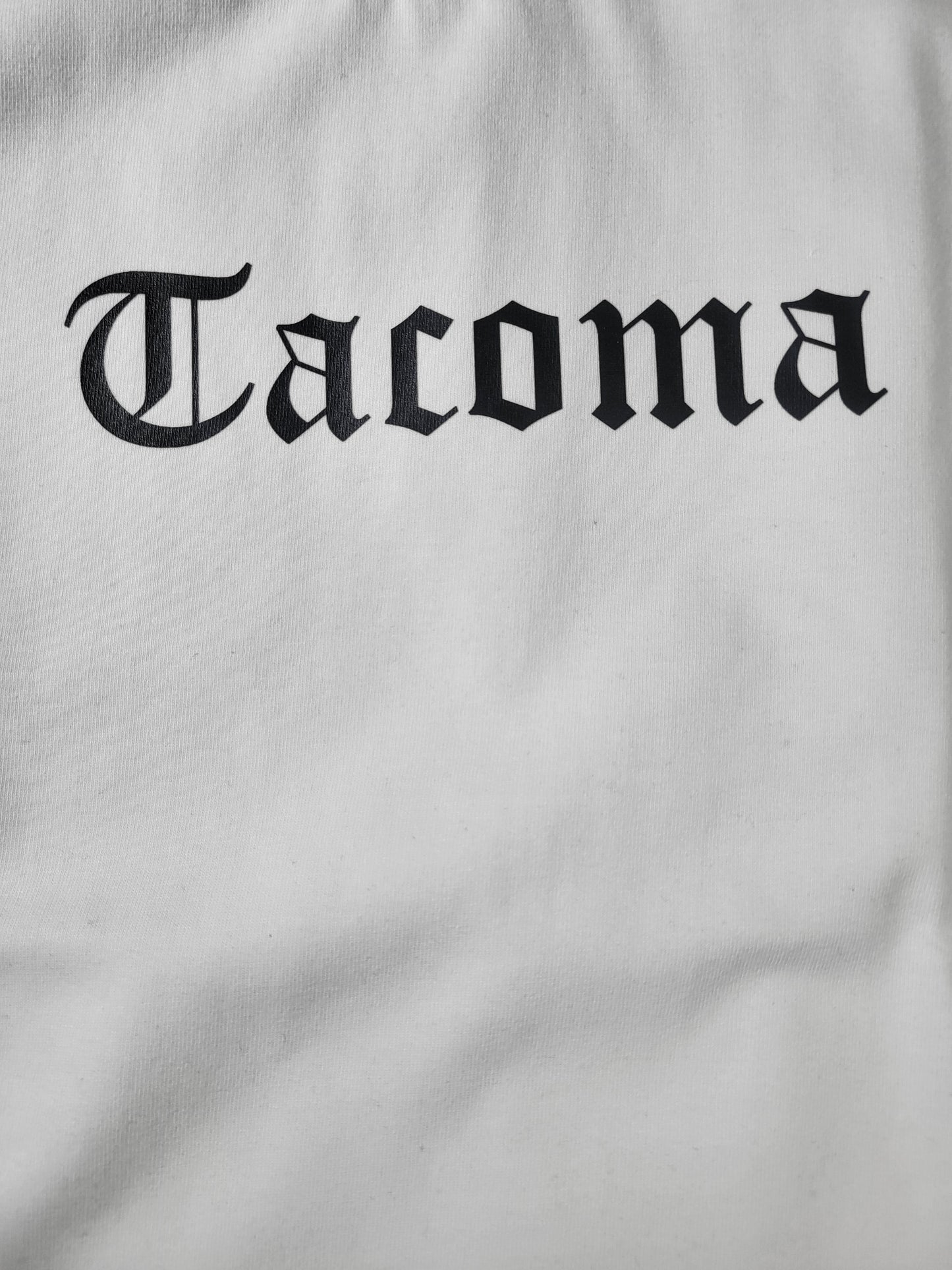 Tacoma White Old English T-Shirt