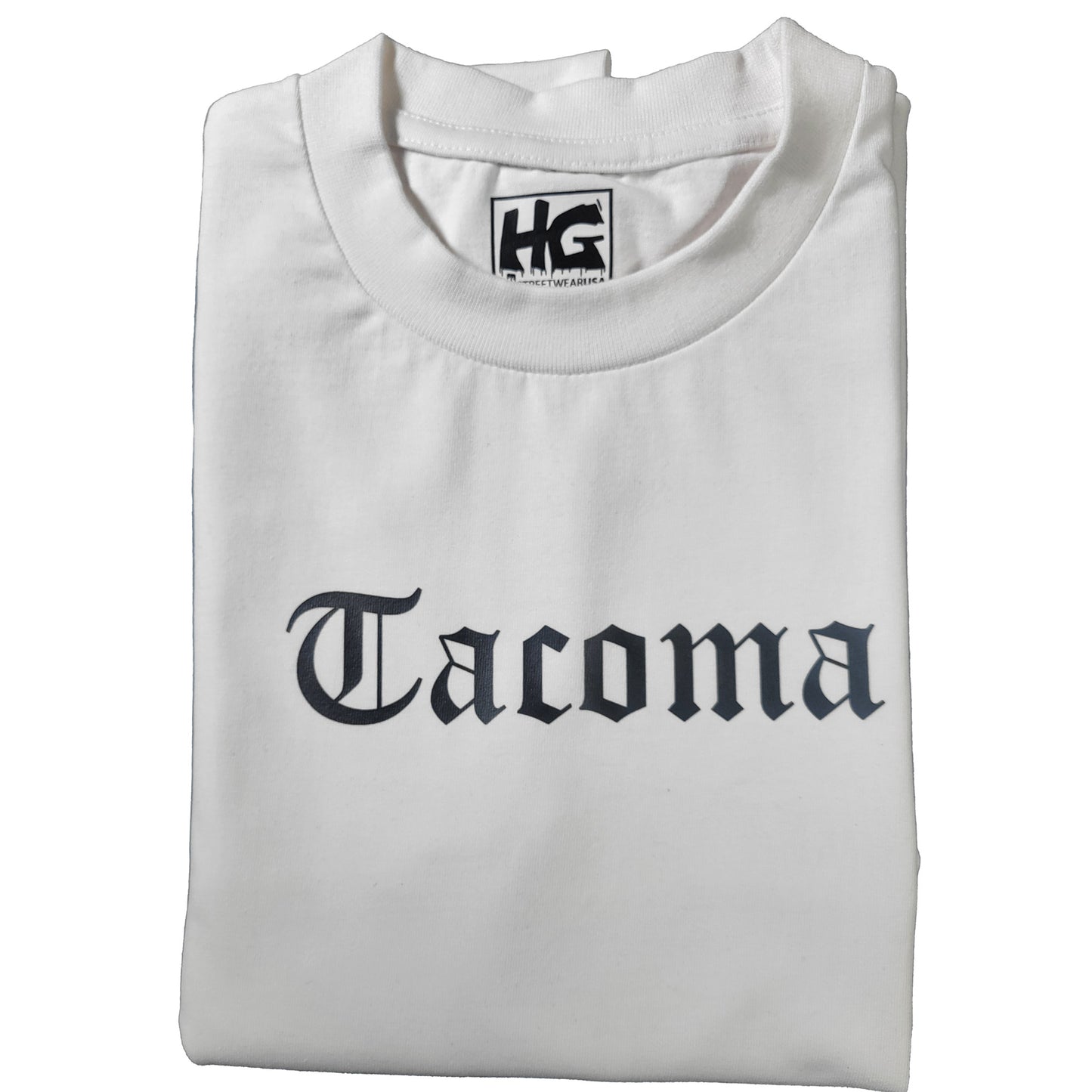 Tacoma White Old English T-Shirt