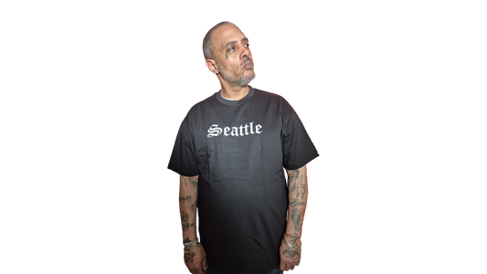 Seattle Black Old English T-Shirt